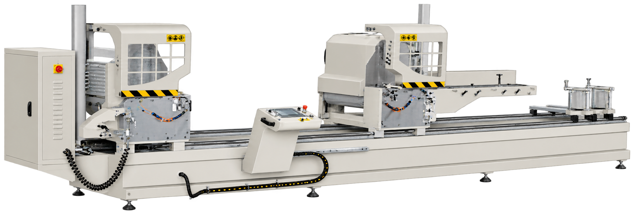 Double Head Saw - Mesin ganda pemotong profil aluminium - FrameLuxe